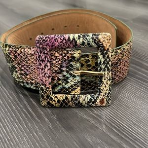 W.Kleinberg genuine python multicolor belt